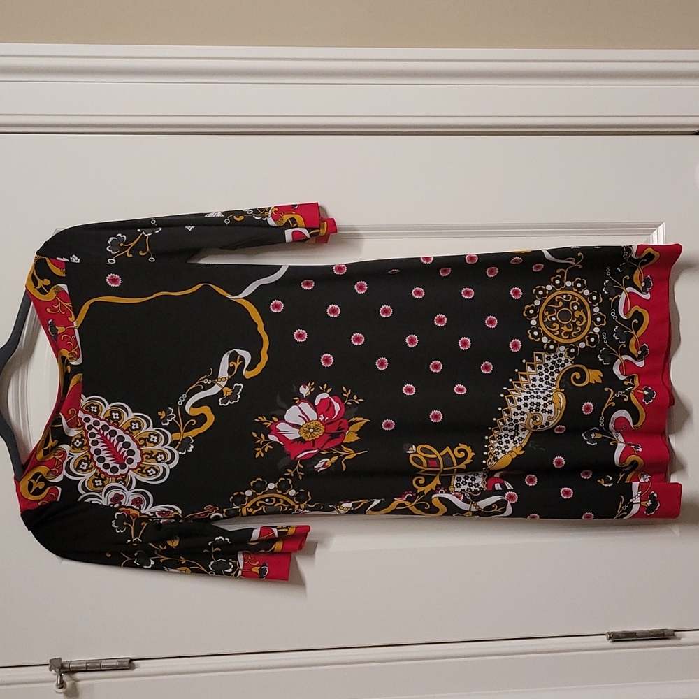 Black, Floral Dress